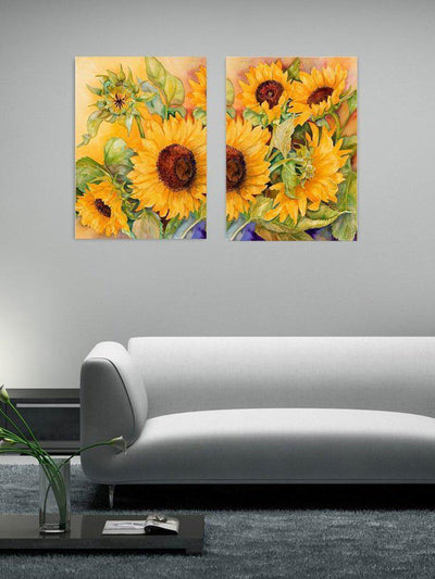 Sunflower Print Cloth Art 2pcs-others-Des Mess