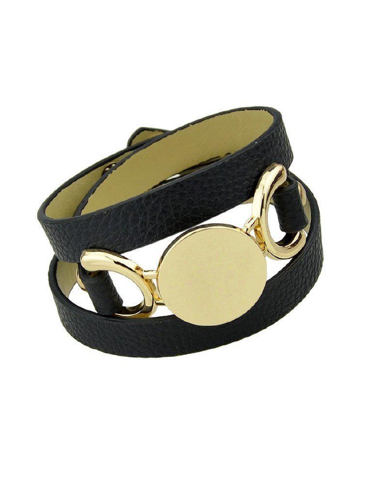 Black Multi-Layer Winding Wide Bracelet--Des Mess