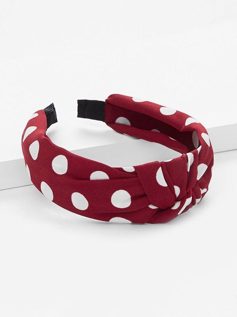 Polka Dot Knot Headband-hair-Des Mess