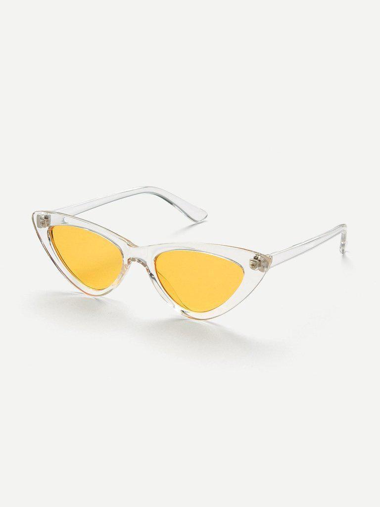 Cat Eye Flat Lens Sunglasses-accessories-Des Mess