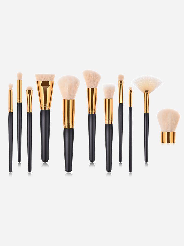 Two Tone Handle Makeup Brush 11Pc-makeup-Des Mess
