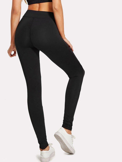 Mesh Insert Skinny Leggings-bottom-Des Mess