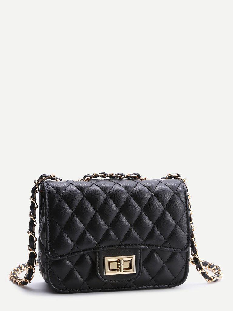 Black Twist Lock Crossbody Bag-accessories-Des Mess