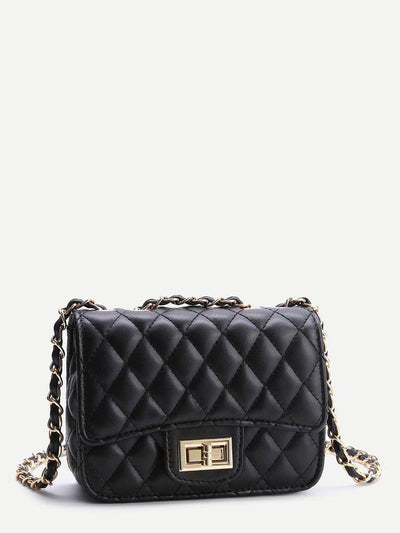 Black Twist Lock Crossbody Bag-accessories-Des Mess
