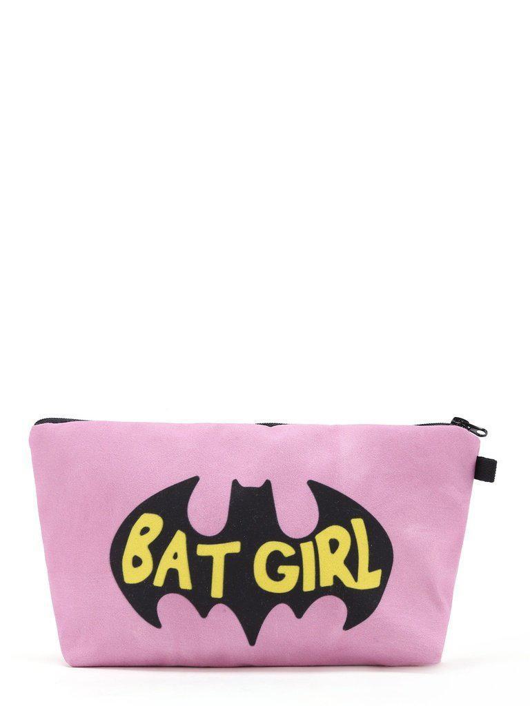 Slogan Print Accessory Case-makeup-Des Mess