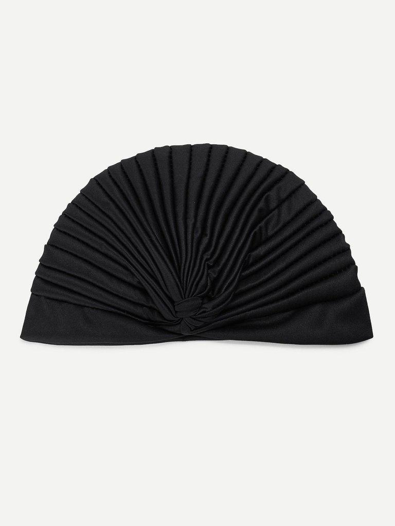 Pleated Plain Turban Hat-accessories-Des Mess