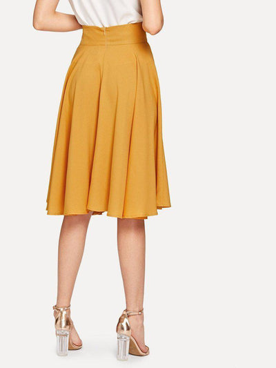 High Rise Wide Waistband Circle Skirt-bottom-Des Mess