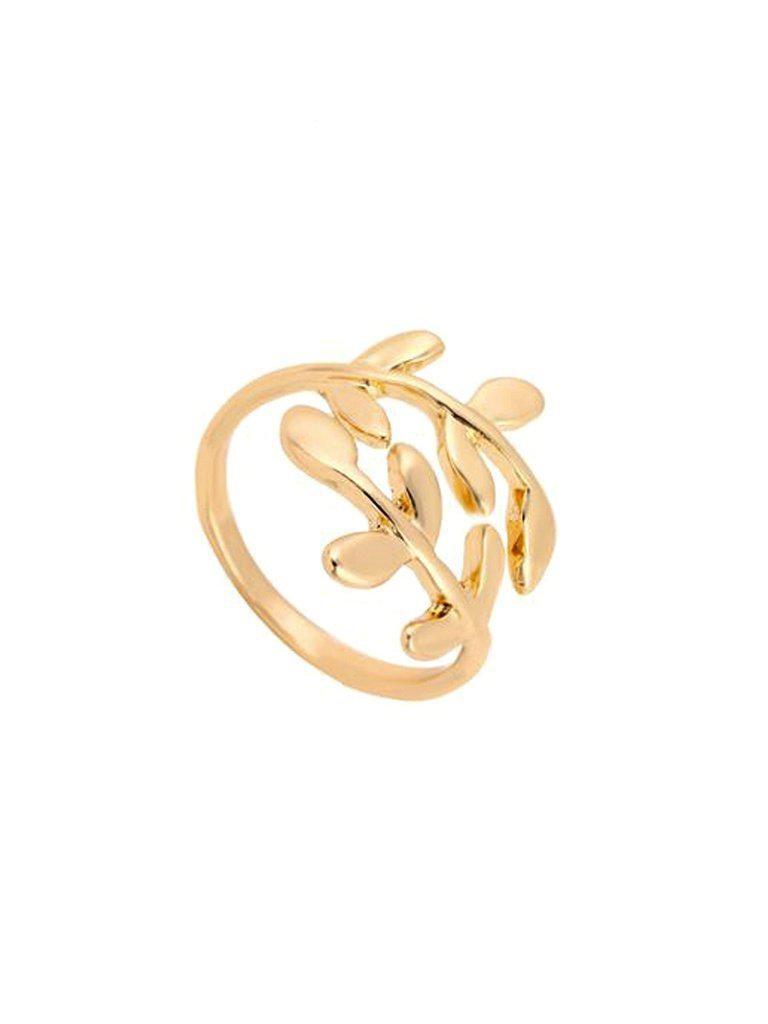 Leaf Shaped Cuff Ring-jewelry-Des Mess