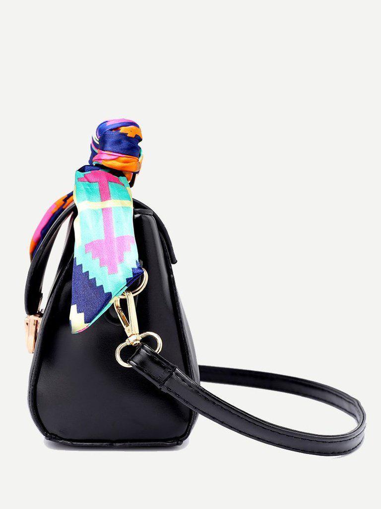 Twilly Scarf Push Lock Shoulder Bag-accessories-Des Mess