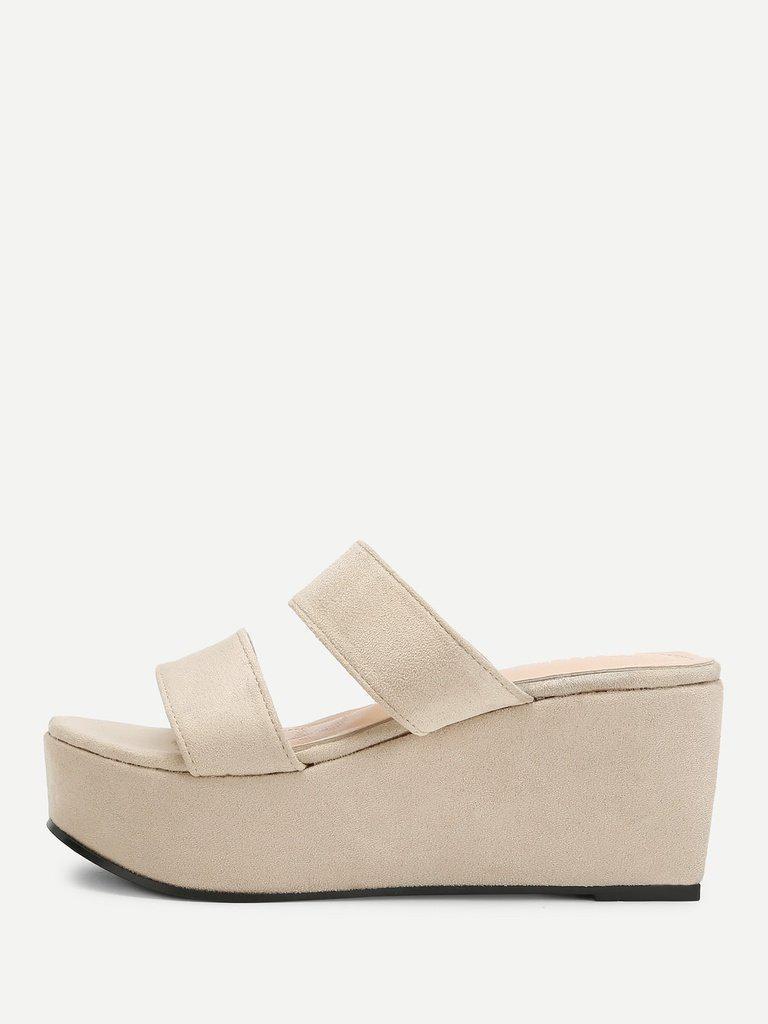 Two Part Slip On Platform Wedges-shoes-Des Mess