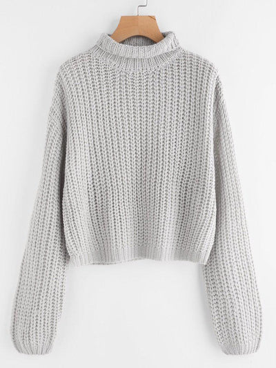 Turtle Neck Drop Shoulder Jumper-outerwear-Des Mess