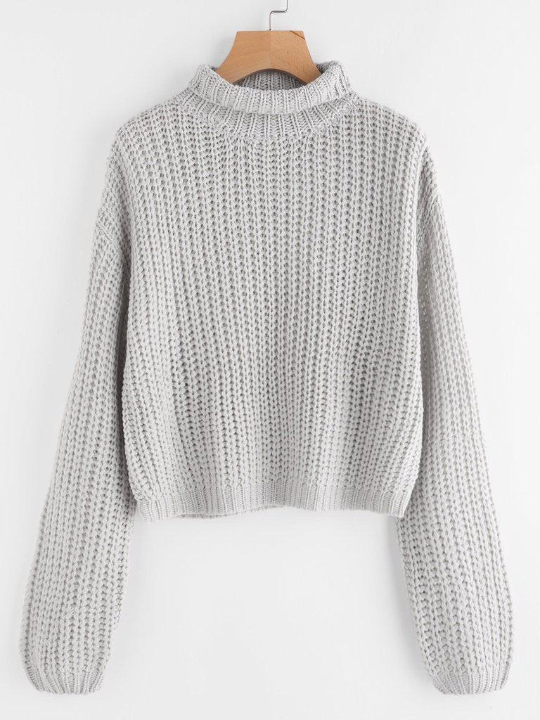 Turtle Neck Drop Shoulder Jumper-outerwear-Des Mess