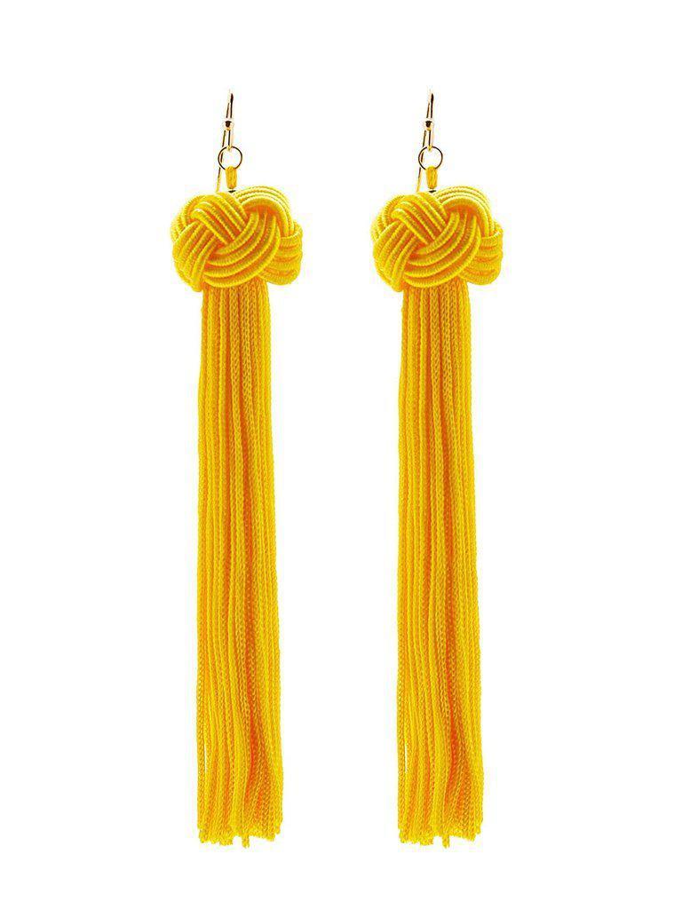 Statement Tassel Drop Earrings-jewelry-Des Mess