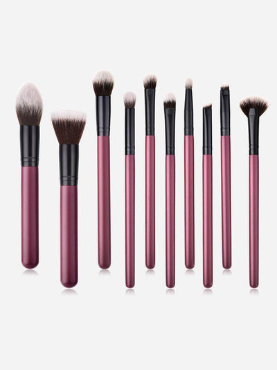Two Tone Handle Makeup Brush Set 10Pc-makeup-Des Mess