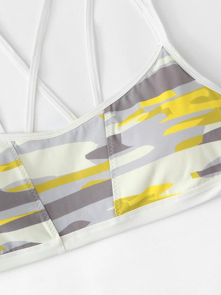 Colorblock Strappy Sports Bra-sportswear-Des Mess