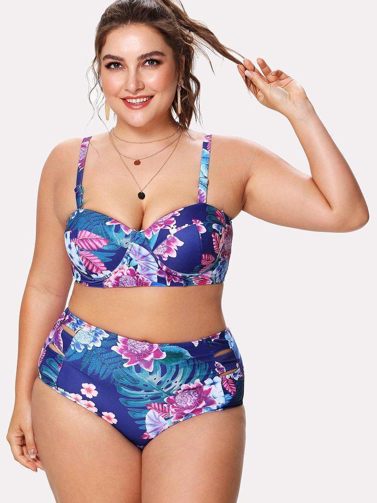 Flower Print Bikini Set-swimwear-Des Mess