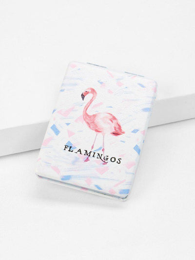 Flamingo Print Mirror-makeup-Des Mess
