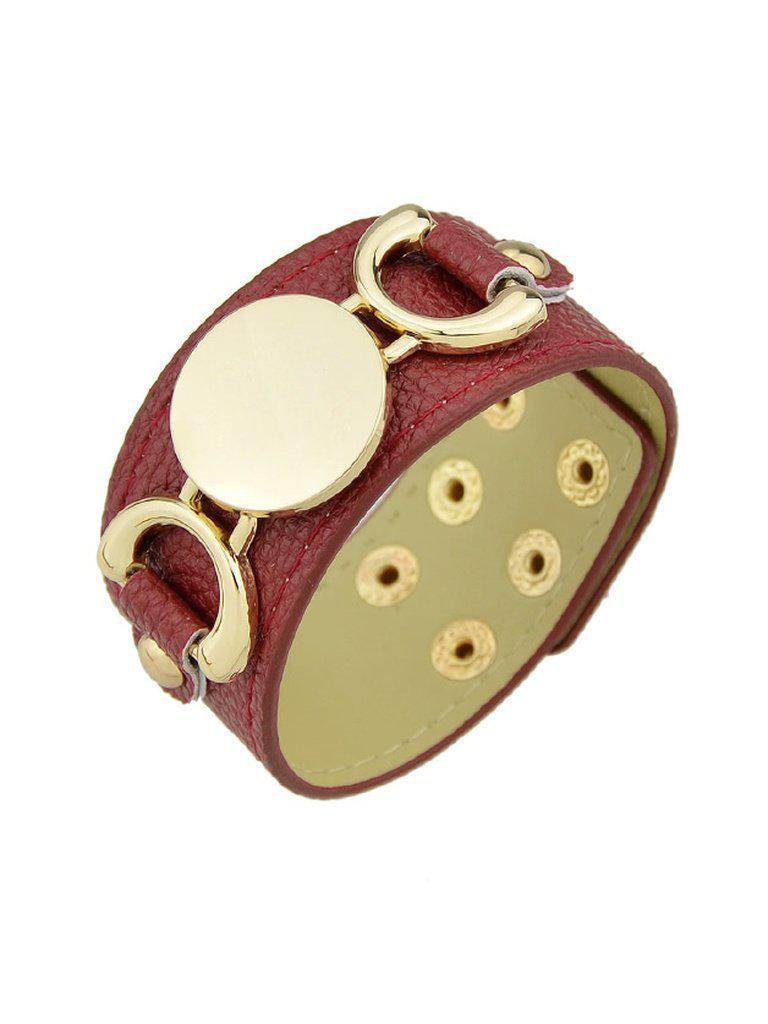 Red Original Letter Wide Bangle--Des Mess