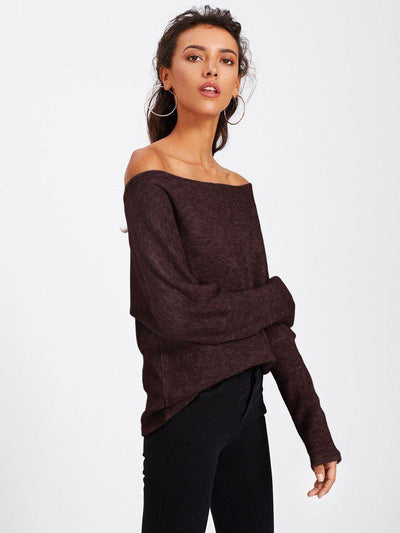 Batwing Sleeve Sweater-outerwear-Des Mess