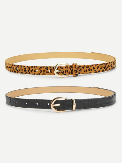 Leopard Belt 2pcs-accessories-Des Mess