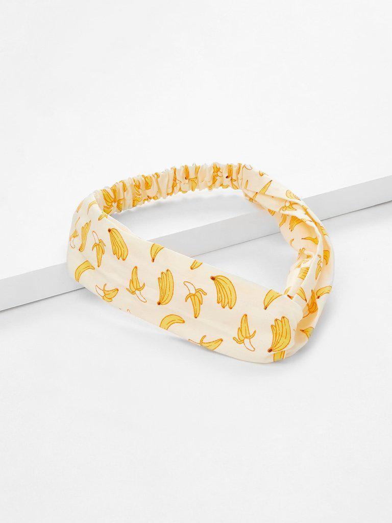 Banana Print Twist Headband-hair-Des Mess