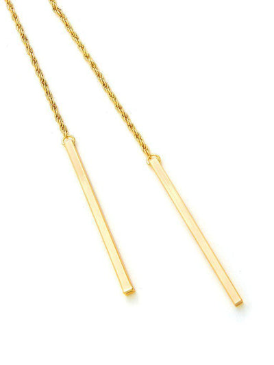 Bar Pendant Knot Chain Necklace-jewelry-Des Mess