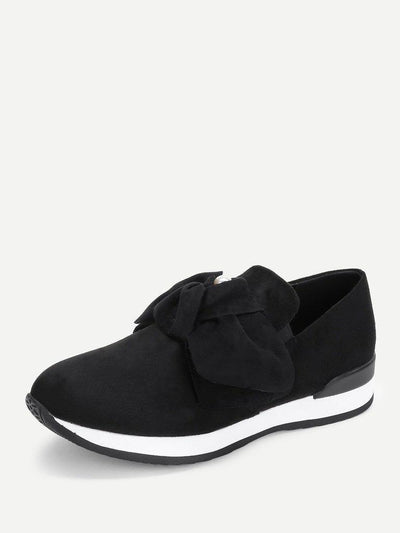 Bow Decorated Low Top Sneakers-shoes-Des Mess