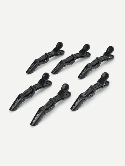 6pcs Salon Croc Hair Styling Clips-makeup-Des Mess