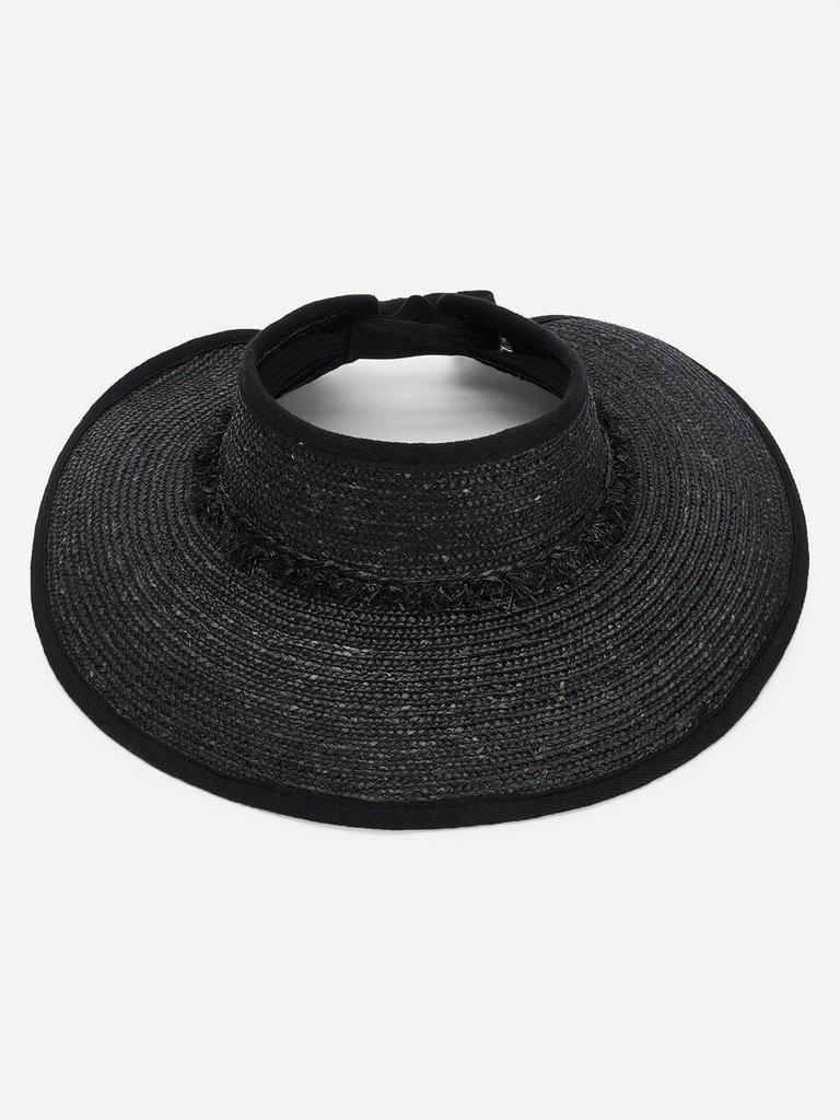 Roll Up Straw Visor Hat-accessories-Des Mess