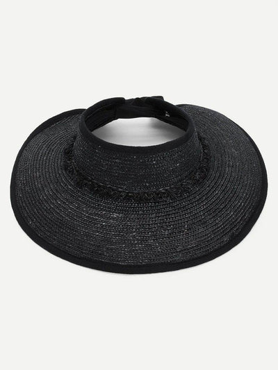 Roll Up Straw Visor Hat-accessories-Des Mess