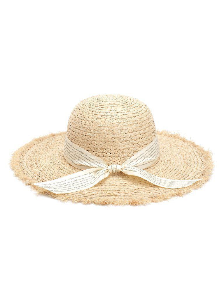 Knot Band Raw Trim Straw Hat-accessories-Des Mess