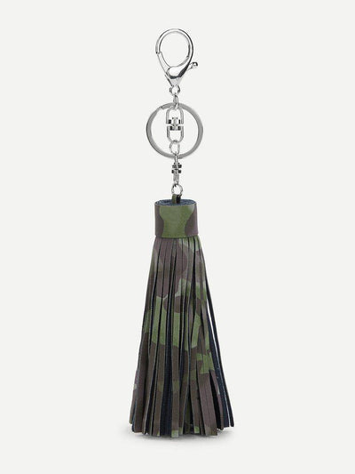 Camo Pattern Tassel Keychain-others-Des Mess