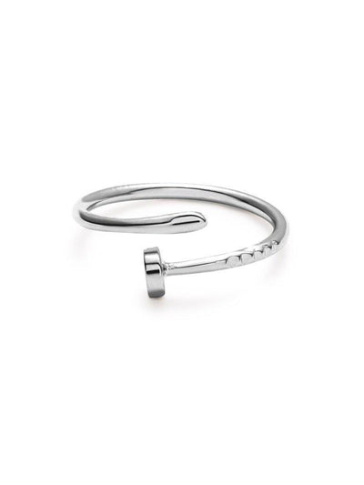 Silver Plated Screw Wrap Ring-jewelry-Des Mess