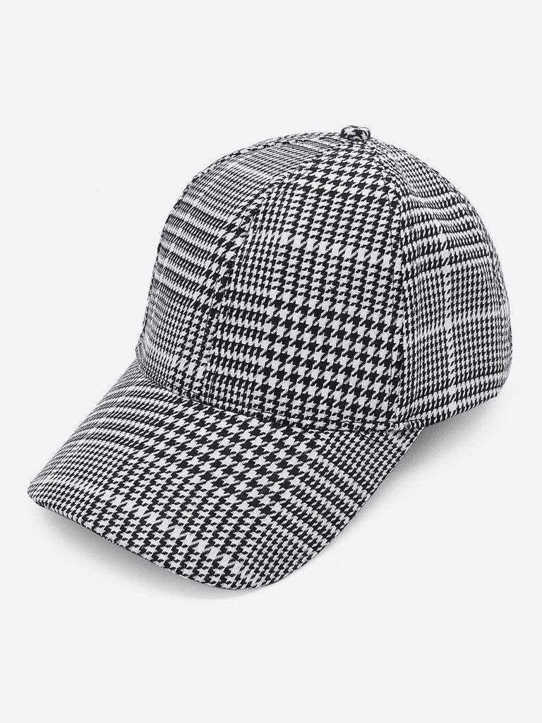 Houndstooth Baseball Cap--Des Mess