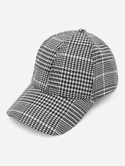 Houndstooth Baseball Cap--Des Mess