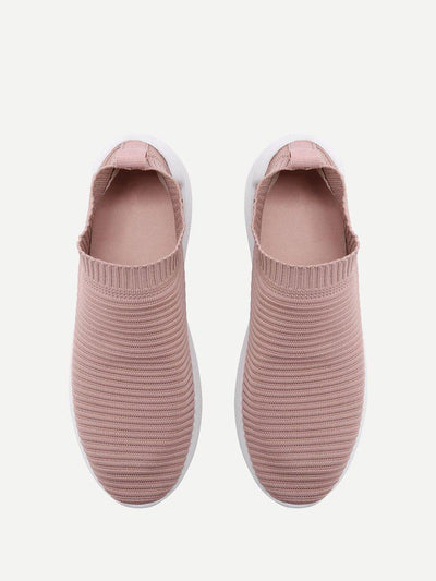 Knit Design Low Top Sneakers-shoes-Des Mess