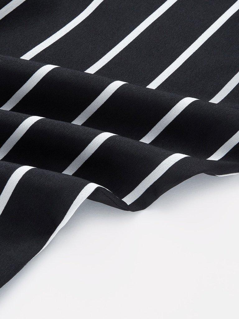 Self Belt Striped Pants-bottom-Des Mess