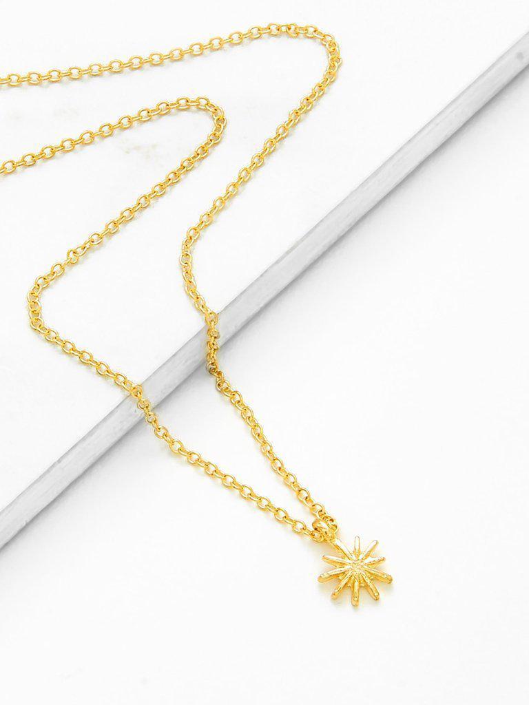 Metal Sun God Pendant Chain Necklace-jewelry-Des Mess