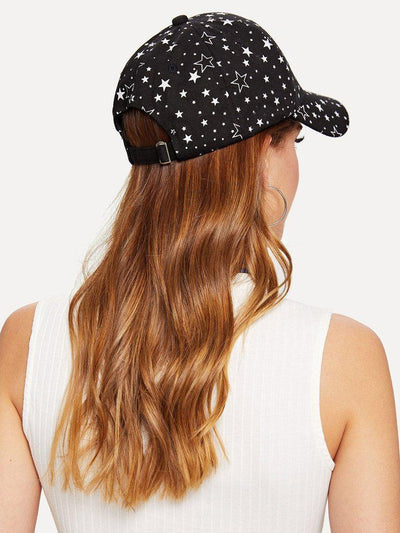 Star Print Baseball Cap-accessories-Des Mess