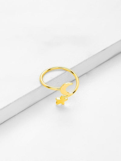 Moon & Star Design Ring-jewelry-Des Mess