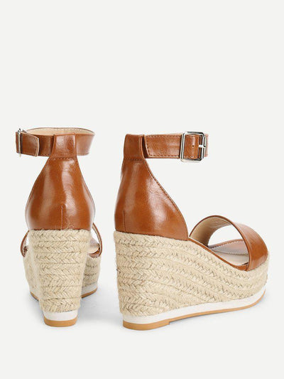 Ankle Strap Espadrille Wedges-shoes-Des Mess