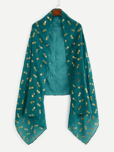 Pineapple Print Scarf-accessories-Des Mess