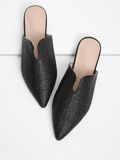 Pointed Toe Woven Flats-shoes-Des Mess
