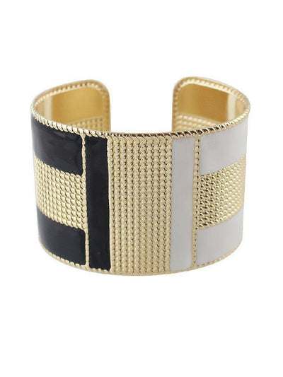Black-W Steampunk Cuff Bracelets Bangles--Des Mess