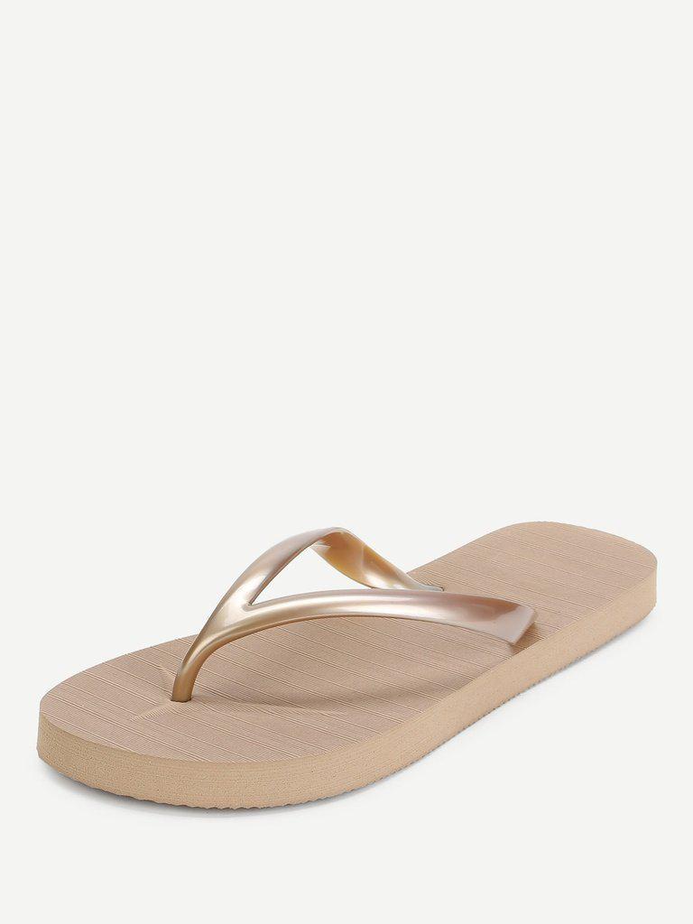 Letter Toe Post Sandals-shoes-Des Mess