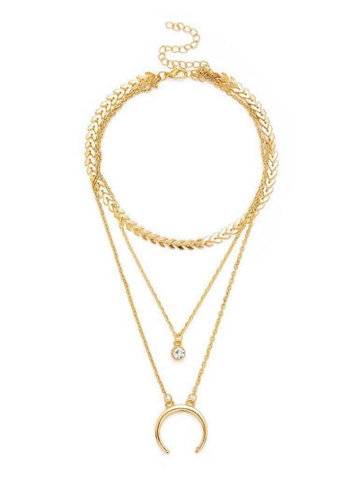 Horn Pendant Arrow Design Chain Necklace-jewelry-Des Mess