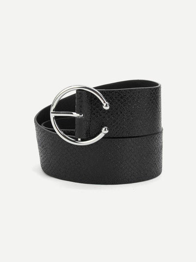 Ring Buckle Front PU Belt-accessories-Des Mess