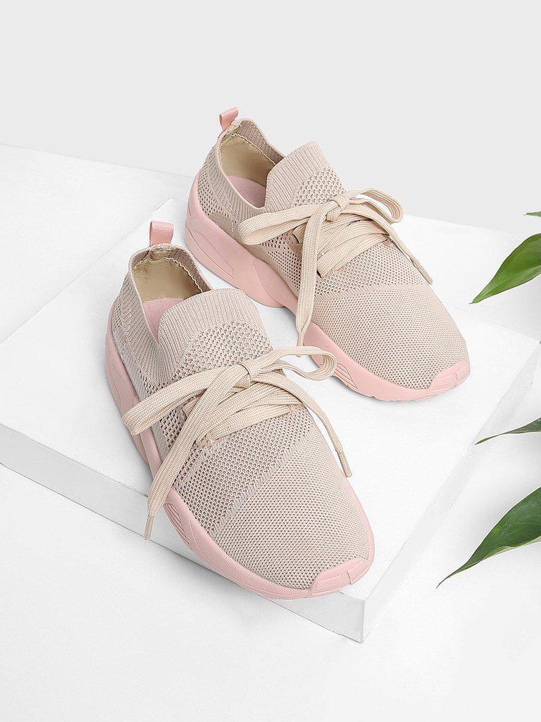 Knitted Laser Out Sneakers-shoes-Des Mess