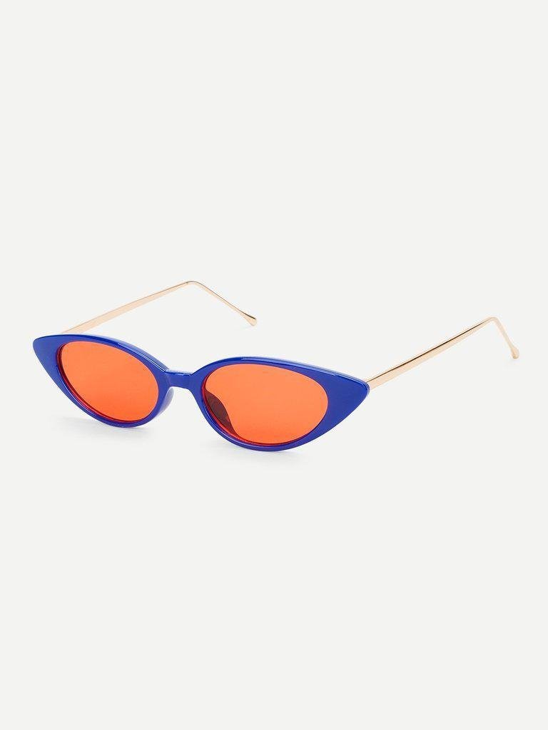 Cat Eye Metal Temple Sunglasses-accessories-Des Mess