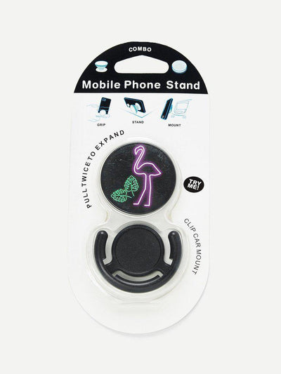Flamingo Print Gasbag Phone Holder-others-Des Mess